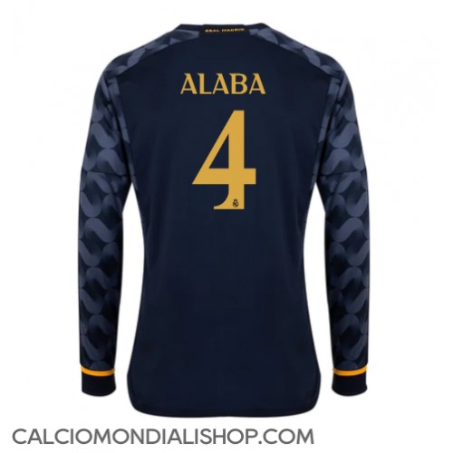Maglie da calcio Real Madrid David Alaba #4 Seconda Maglia 2023-24 Manica Lunga
